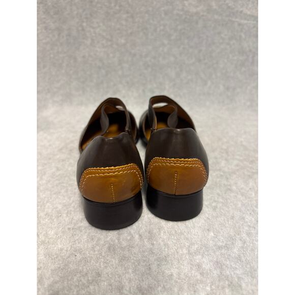 Antonio Melani Women's Size 6.5M Brown Leather Cap Toe Mary Jane Loafer Shoes - Picture 4 of 9